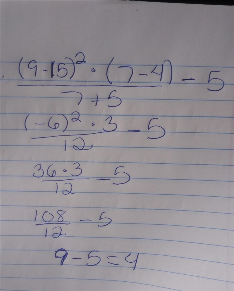 Order of operations using "GEMDAS" solve (step by step) (algebra 2) ​-example-1