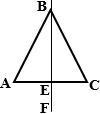 Given: AB ≅ BC and AE = 10 in, m∠FEC = 90° m∠ABC = 130°30' Find: m∠EBC, AC-example-1