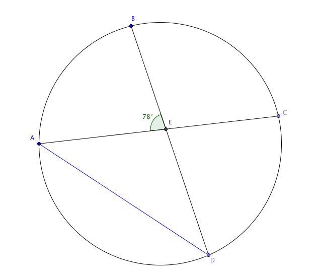 The points A, B, C, and D are taken in order on the circumference of a circle. Chords-example-1