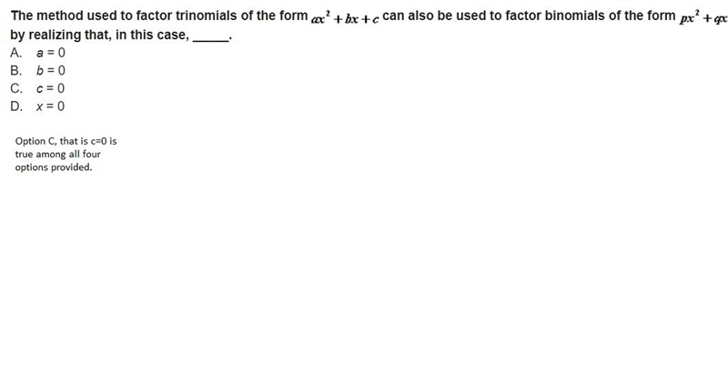 The method used to factor trinomials of the fo can also be used to factor binomials-example-1