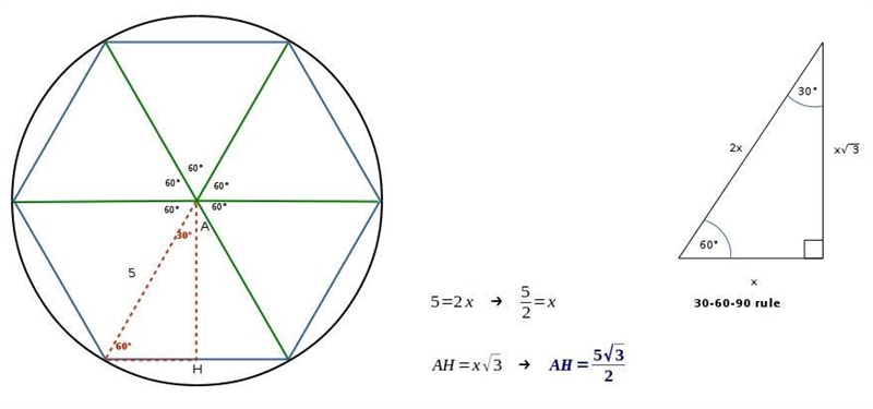 Circle A has a radius with the length of 5 units. Calculate the exact length of the-example-1