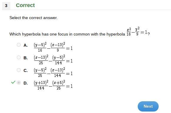 Which hyperbola has one focus in common with the hyperbola x^2/16 - y^2/9 = 1-example-1