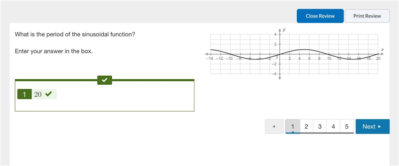 What is the period of the sinusoidal function? Enter your answer in the box.-example-1