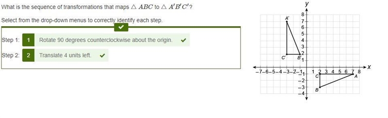 What is the sequence of transformations that maps abc to a’b’c’ ? Select from the-example-1