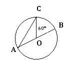 AB id a diameter of a circle centered at o. C is a point on the circle such that angle-example-1