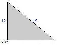 A right triangle has a leg of 12cm and a hypotenuse of 19cm what is the length of-example-1