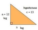 The hypotenuse of a right triangle has length 13 units, and one leg has length 12 units-example-2