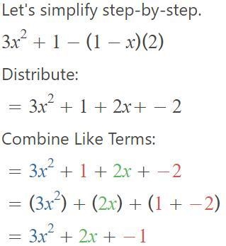 If f(x) = 3x2 + 1 and g(x) = 1 – x, what is the value of (f – g)(2)?-example-1