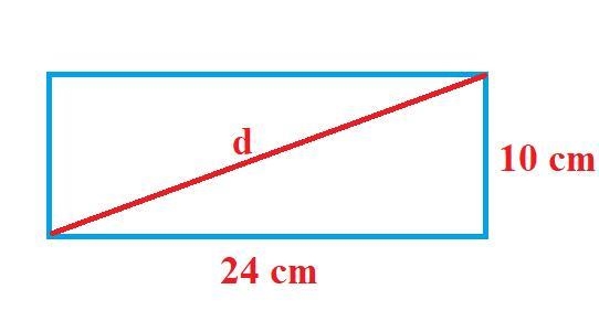 Find the length of a diagonal of a rectangle if the length of the rectangle is 24 cm-example-1