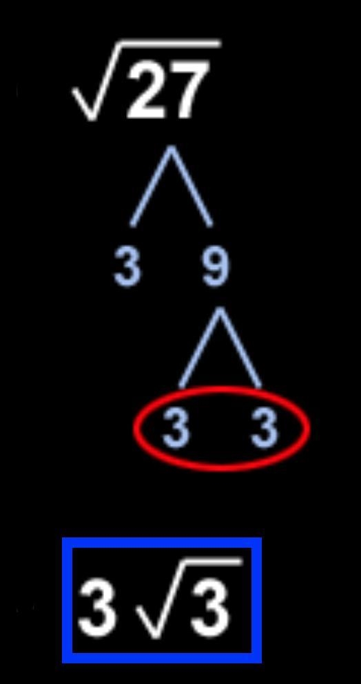 What is the square root of 27 and simplified-example-1