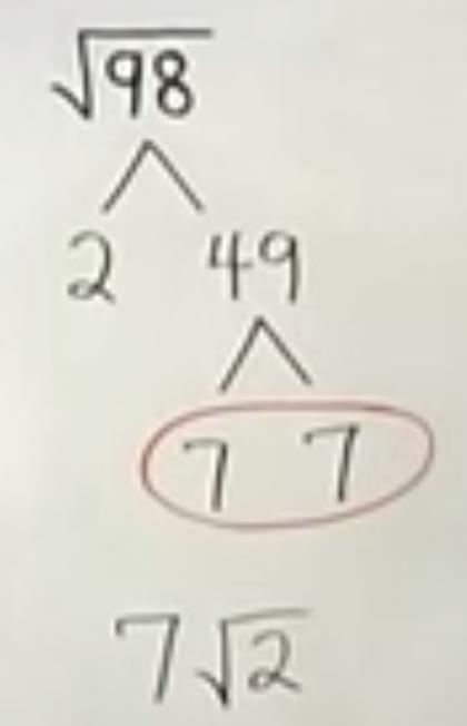 \sqrt{} 98-example-1