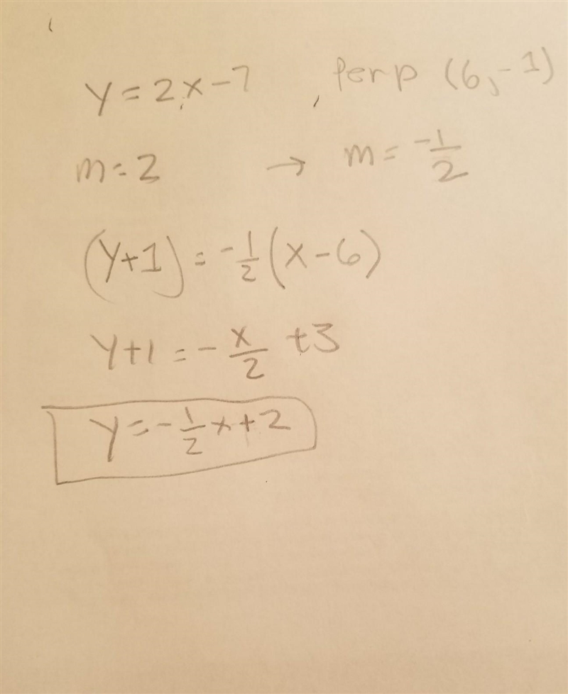 What is the equation of the line, in slope-intercept form, that passes through the-example-1