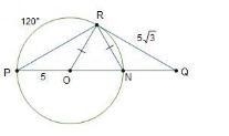 Points N, P, and R all lie on circle O. Arc PR measures 120°. How does the measure-example-1