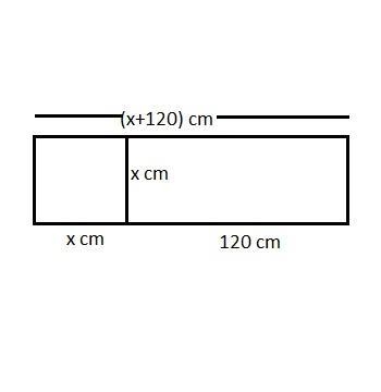 The area of a rectangular plank is 4500 cm². The plank was broken into two pieces-example-1