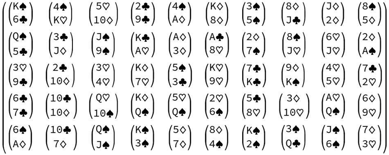 Use an appropriate technology to simulate 2 cards being drawn from a 52-card deck-example-1