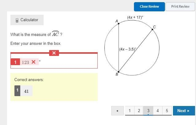 What is the measure of AC⏜ ? Enter your answer in the box. ° Circle with inscribed-example-1