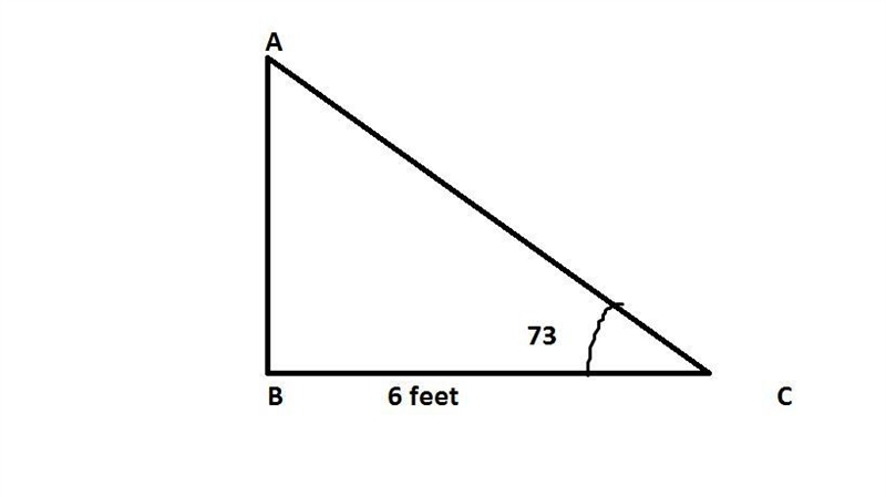 The base of a ladder is 6ft from the building and the angle formed by a ladder and-example-1