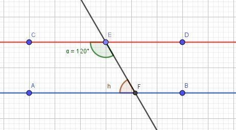 Two parallel lines are crossed by a transversal. Horizontal and parallel lines k and-example-1