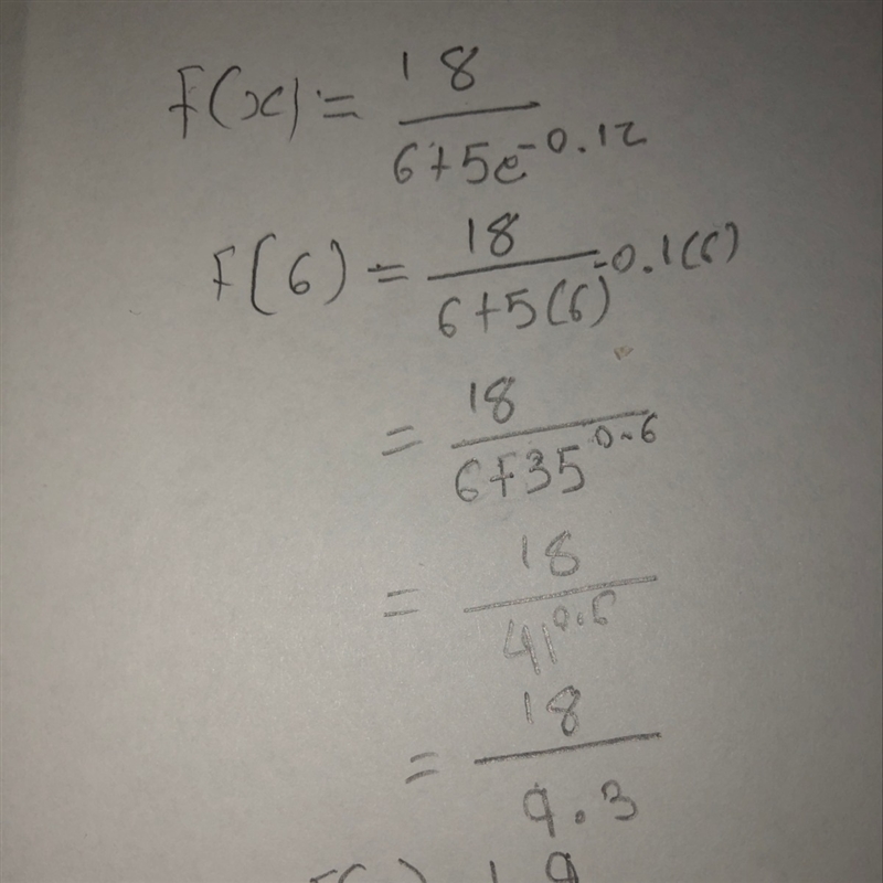 What is f(6)? Enter your answer rounded to the nearest tenth in the box.-example-1