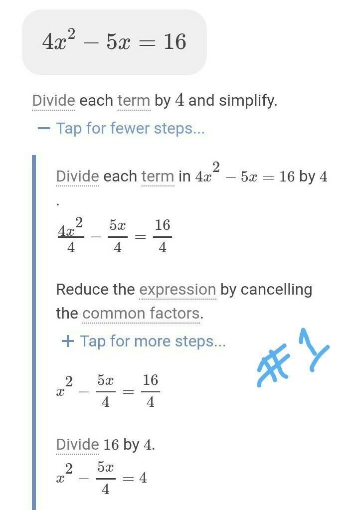 Explain how to solve 4x 2- 5x = 16 by completing the square. What are the solutions-example-1