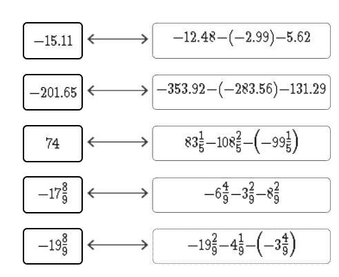 Drag the tiles to the correct boxes to complete the pairs. Match the subtraction expressions-example-1