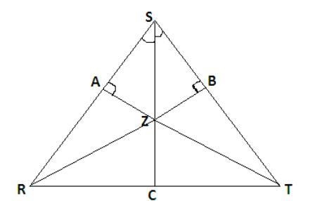 PLEASE HURRY! Point Z is the incenter of triangle RST. Point Z is the incenter of-example-1