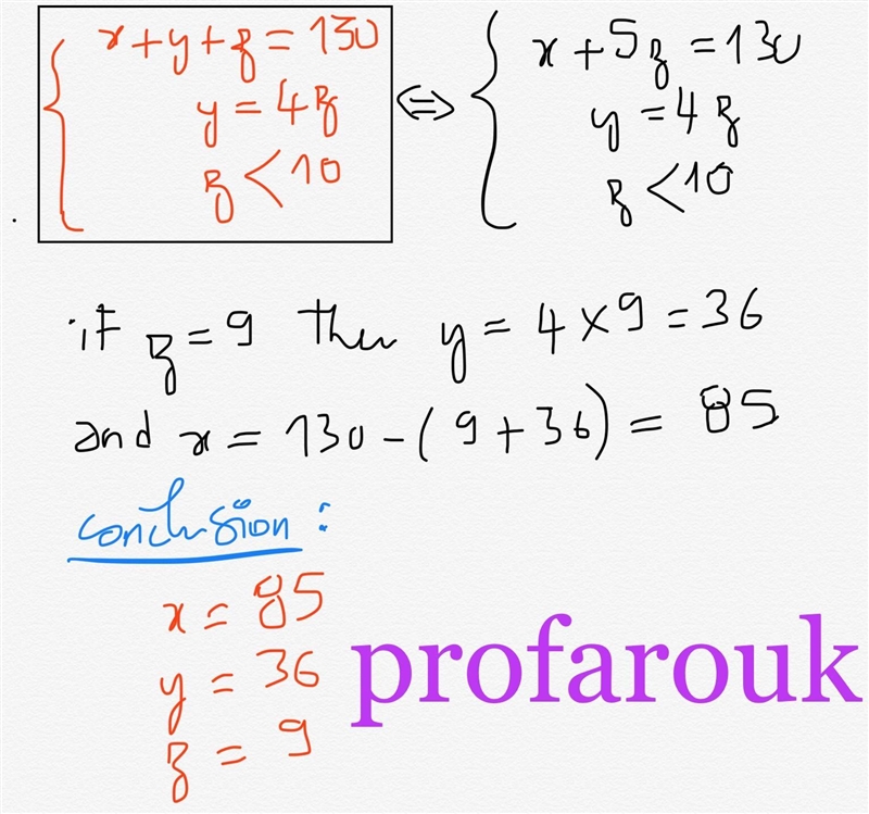 The sum of three numbers is 130. the second number is 4 times the third. the third-example-1