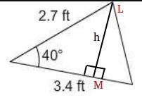 What is the area of this triangle? Round to the nearest hundredth.-example-1