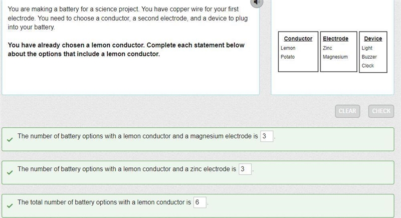 You are making a battery for a science project. You have copper wire for your first-example-1