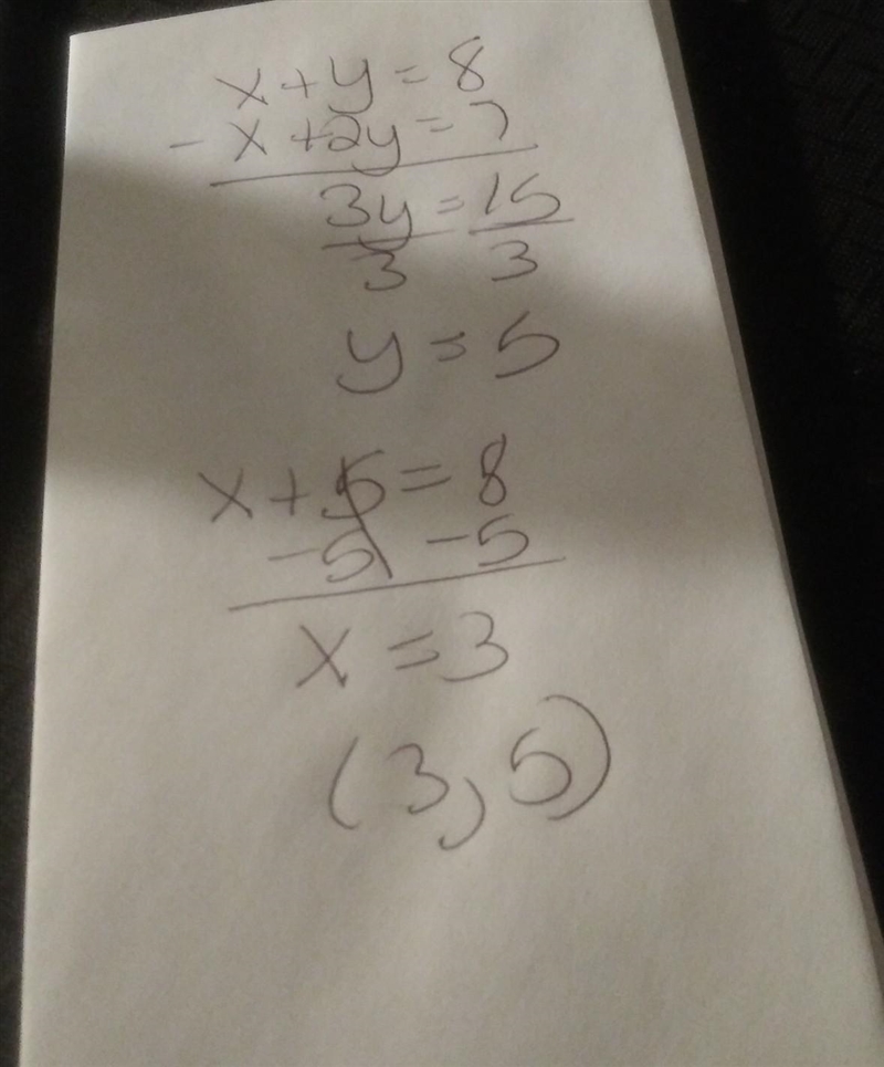 50 points! 2 questions! Solve the system of equations using the given methods. Show-example-2