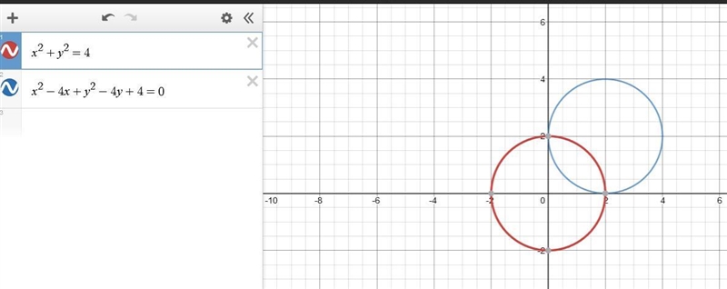 By finding the radius of each circle and the distance between their centers, show-example-1