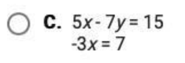 Which system of equations is represented by the matrix below?-example-1