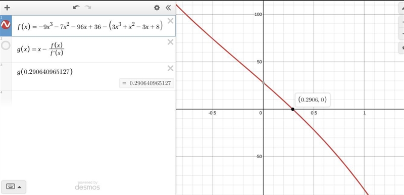 Use the x-intercept method to find all real solutions of the equation. -9x^3-7x^2-96x-example-1