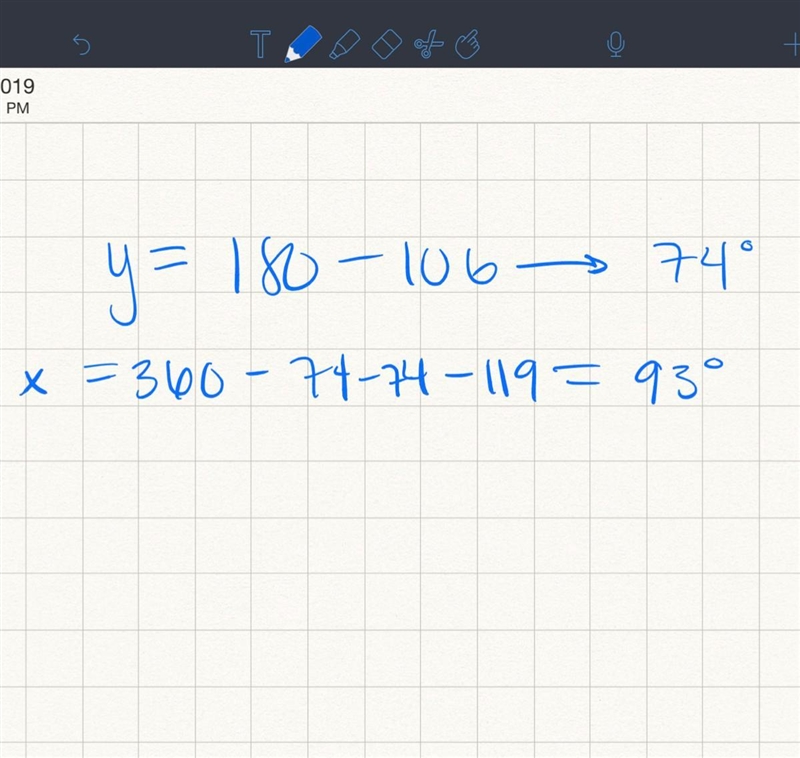 Find the missing values of the variables. The diagram is not to scale.-example-1