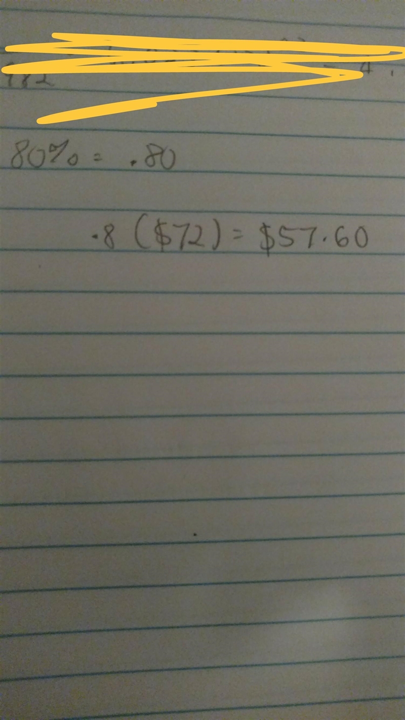 This week, Luis made 80% of what he made last week. If he made $72 this week, how-example-1