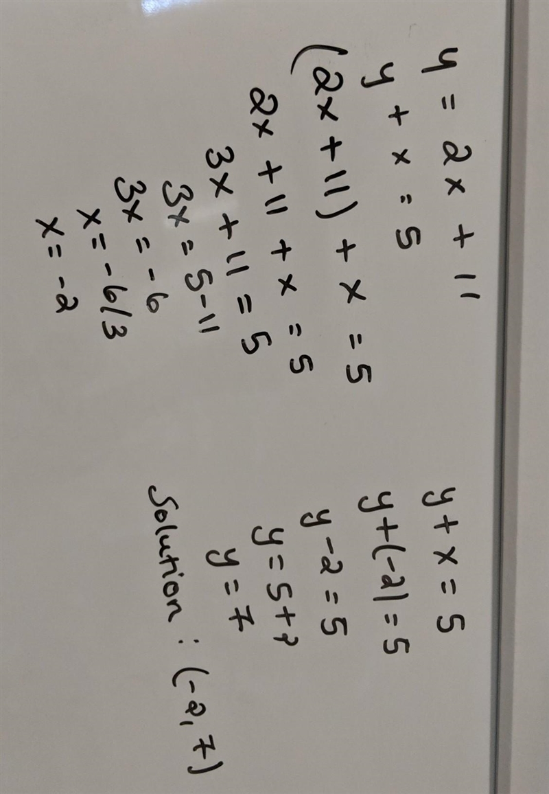 Solve the system using substitution. Write the solution as an ordered pair. (1 point-example-1