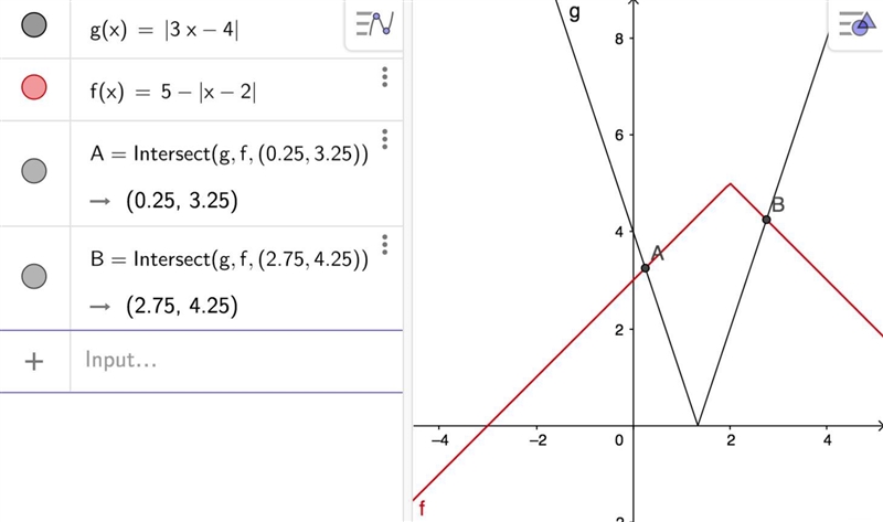 Solve the following equations graphically. Verify the solution sets using the original-example-1