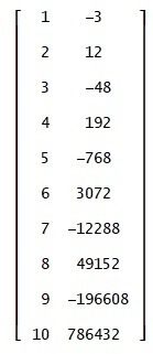 In the geometric progression –3, 12, −48… what term is 3,072?-example-1