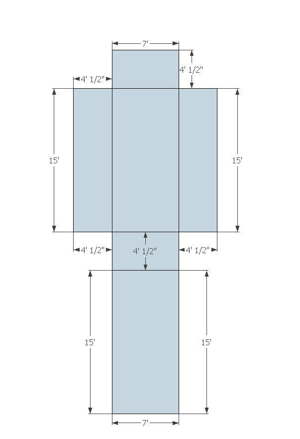 A shoe box measures 15 in by 7 in by 4 1/2 in. What is the surface area of the box-example-1