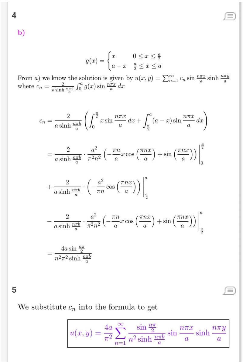 (a) Find the solution u(x,y)of Laplace’s equation in the rectangle 0 (b) Find the-example-3