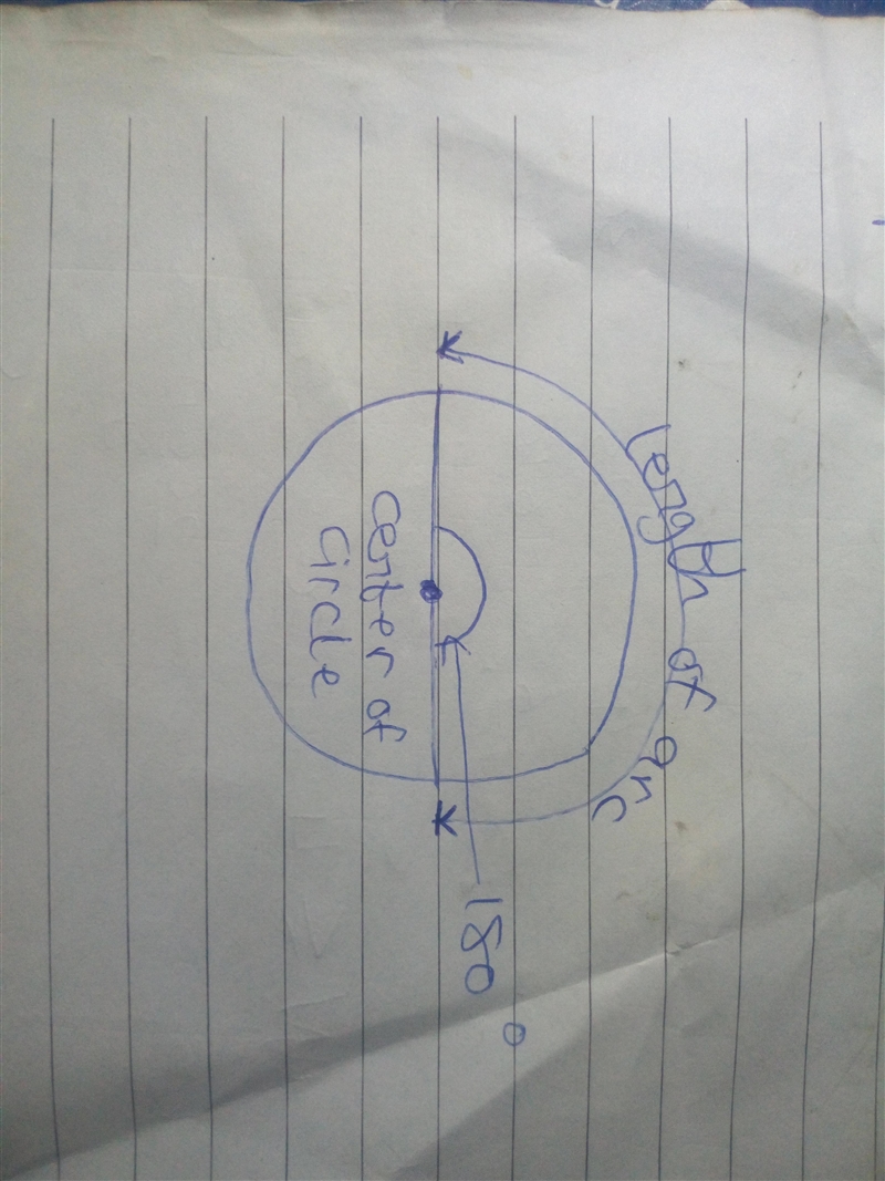 A central angle in a circle has a measure of 180 The length of the arc it intercepts-example-1