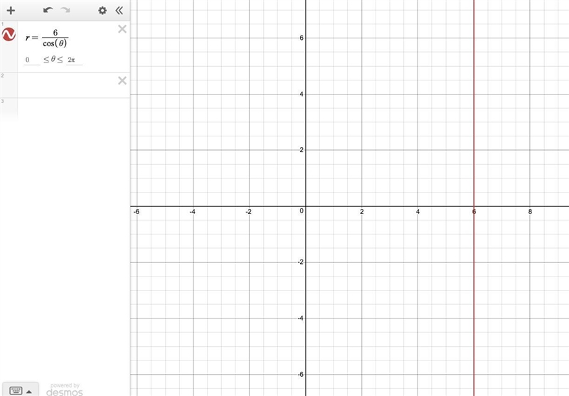 What is the rectangular form of r=6/costheta-example-1