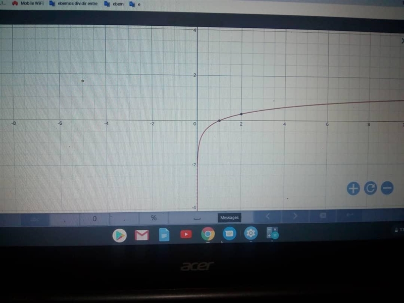 WORTH 10 POINTS!!! NEED HELP ASAP How will the graph of log x compare to the graph-example-1