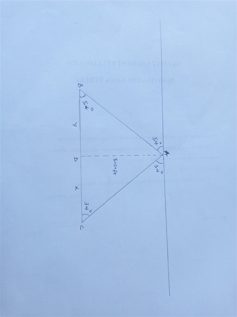 An airplane is flying at an elevation of 5150 ft, directly above a straight highway-example-1