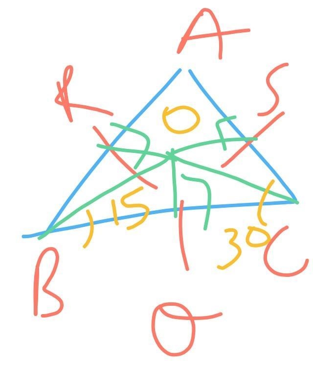 PLEASE HELP ME!!!! Point O is the incenter of triangle ABC. Point O is the incenter-example-1