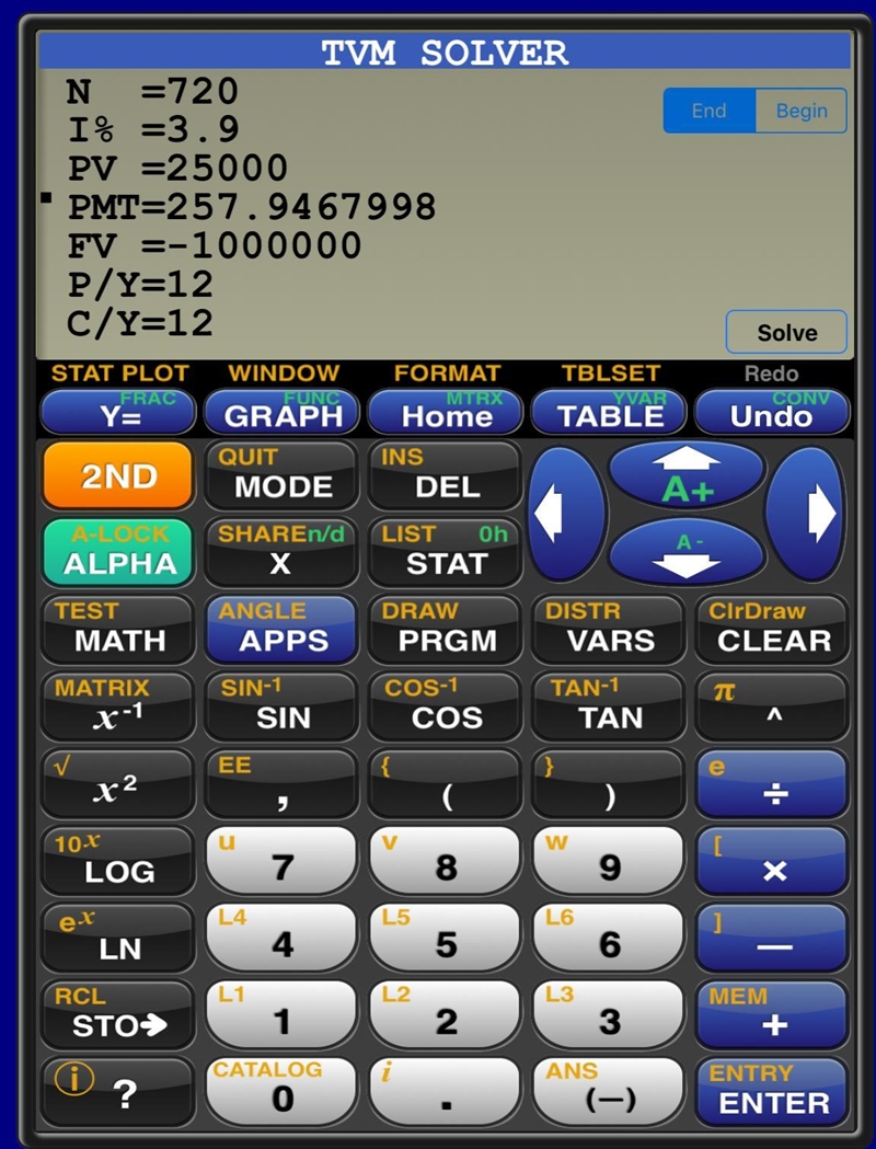 Use the TVM Solver to calculate the amount you should make in monthly payments into-example-1