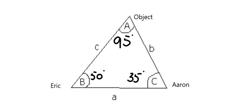 Eric is looking up at an object. eric points one arm at the object and the other arm-example-1