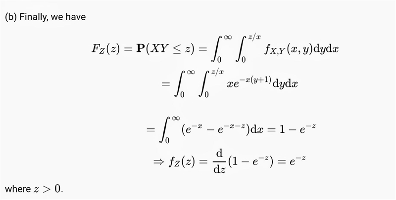 . The joint density function of X and Y is given by f ( x , y ) = x e − x ( y + 1 ) x-example-3