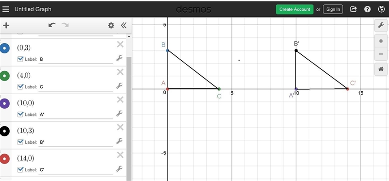 Please helpp! 20 points!! Graph a triangle on the coordinate plane. Choose 1 transformation-example-1