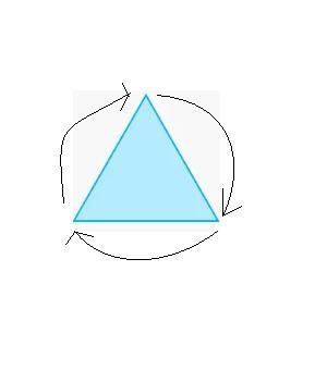 Alicia draws an equilateral triangle and then rotates it about its center. Through-example-1